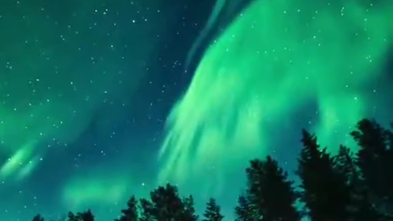 Magical Northern Lights over Lapland, Finland