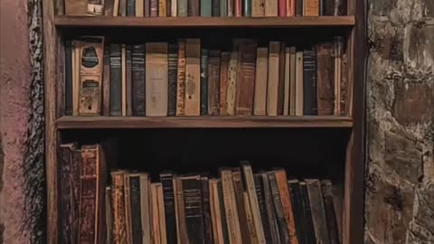 An old reading room hidden behind a cellar door that has not been opened for 120 years.