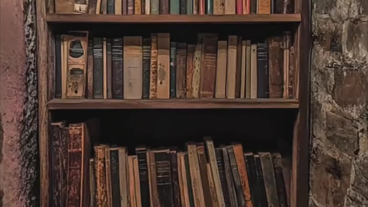 An old reading room hidden behind a cellar door that has not been opened for 120 years.