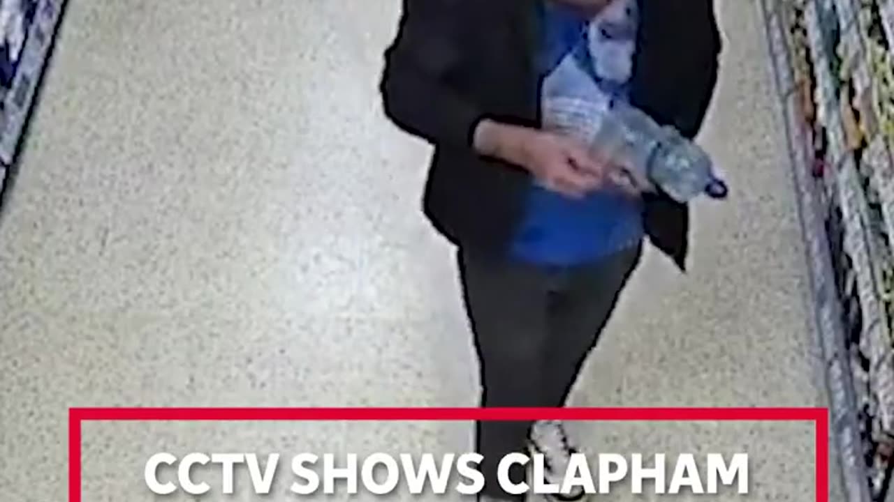 CCTV footage shows Clapham suspect buying groceries following attack #shorts