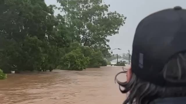 28 February 2022 Lismore Floods Dave Oneegs and Mate on Jetski