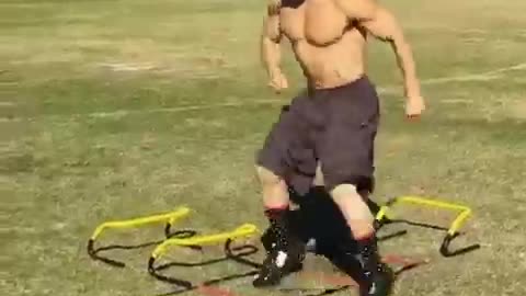 Man Exercises With Various Workout Equipment To Build Mind-Blowing Speed