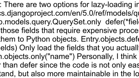 Can django lazyload fields in a model