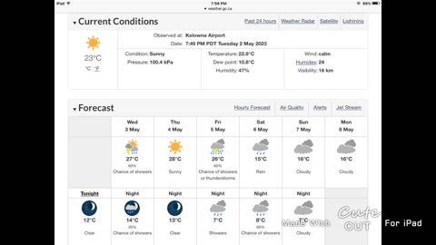 A Chance Of A Thunderstorm With Cooler Temperatures And Rain⛈