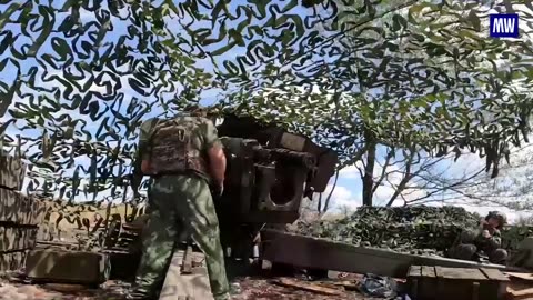 Artillerymen of the Airborne Forces destroyed enemy fortified positions