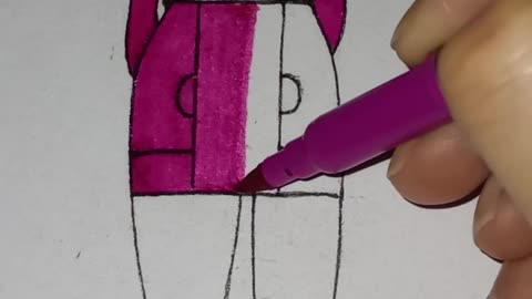 Delores Umbridge Inspired Fashion Illustration Colouring