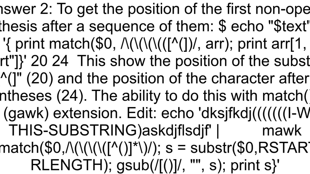 How to use a regex with Awk to extract the substring between parentheses