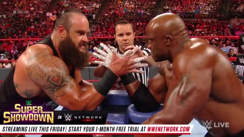 Braun Strowman VS Boby Lashley - Arm Wrestling Wwe raw match