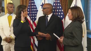 Vice President Harris Ceremonially Swears-In Ambassador Candace Bond