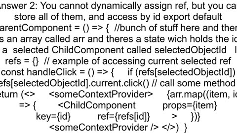 Conditionally assign ref in react