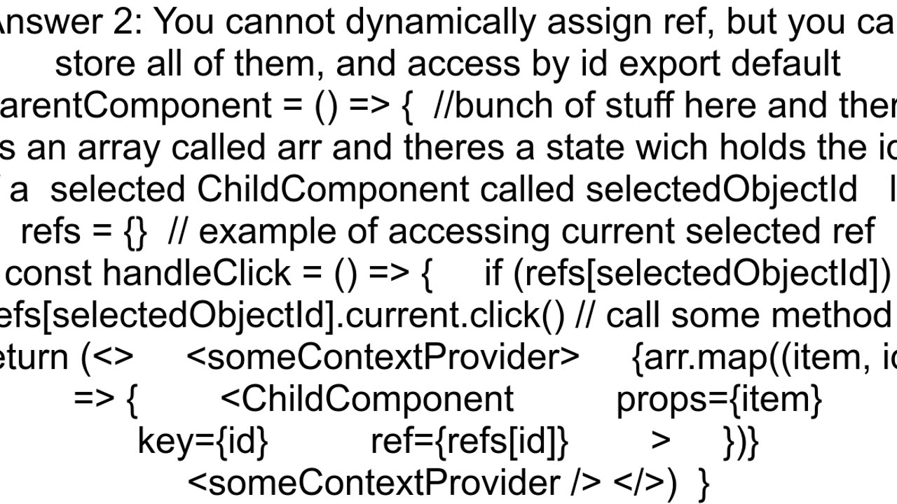 Conditionally assign ref in react
