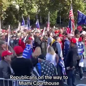 President Donald Trump supporters at the Miami courthouse