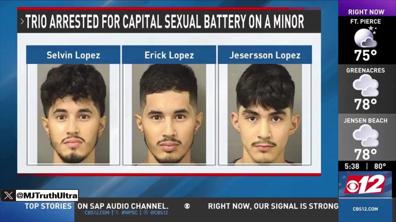 Three Illegal Aliens Arrested for Capital Sexual Battery of a Child under 12 Years Old