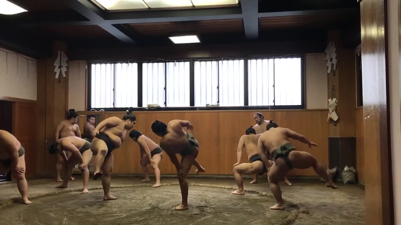 Sumo Training at Ryogoku in Tokyo, Japan