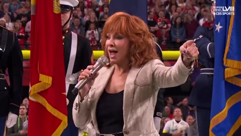 Reba McEntire Sings The National Anthem At Super Bowl LVIII