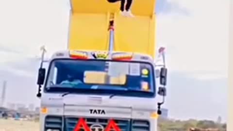 Truck on jumping