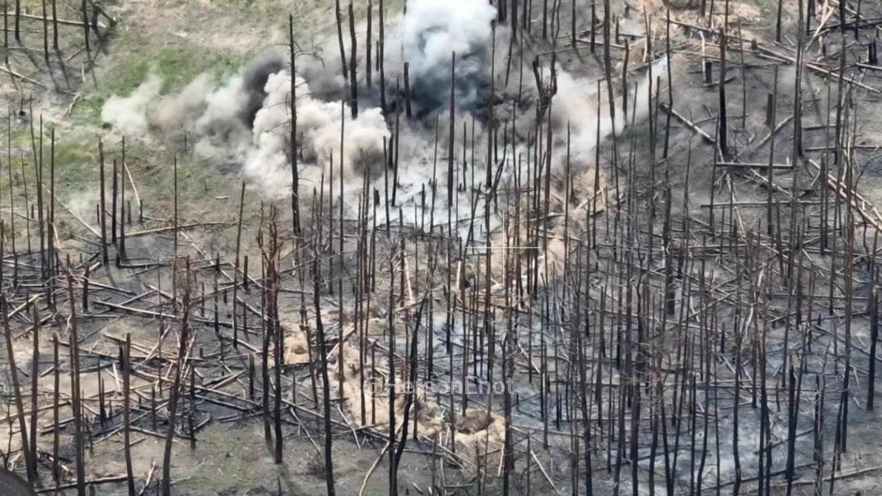 Russian strikes on Ukrianian positions and equipment