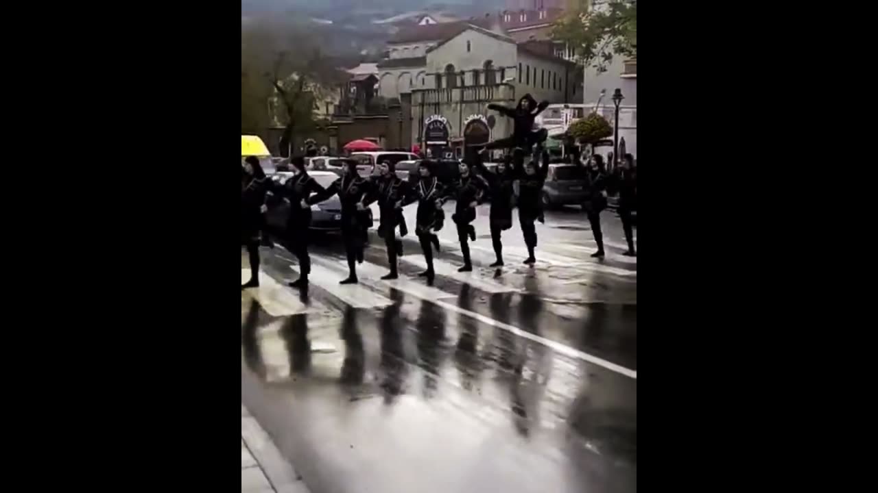 Graceful Georgian Dance: A Performance in the City