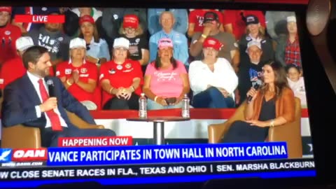 🦅OANN JD Vance participates in town hall in North Carolina Thursday 07:15 pm