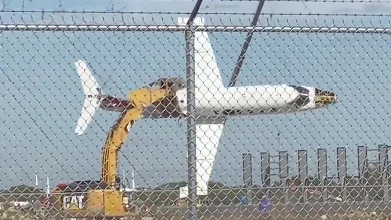 Excavator operator playing with a scrapped plane! 😂