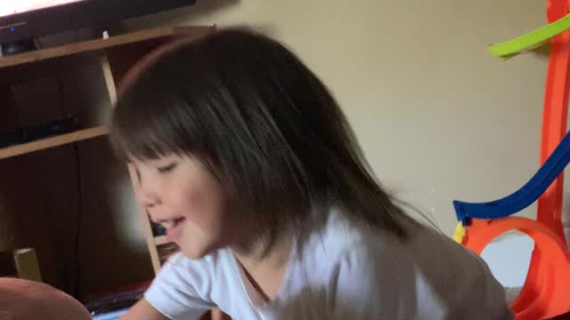 Sweet Sister Makes Baby Sister Laugh