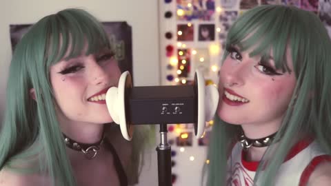 ASMR emi twin breathy mouth sounds