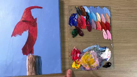 Acrylic Painting Parrot Bird_p16