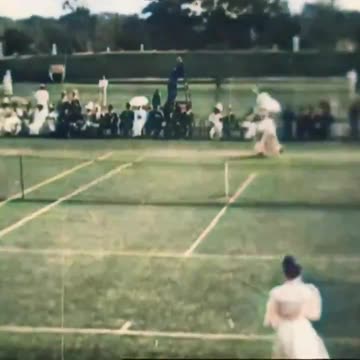 Footage from the Olympics in London 1908. Odd discus throw and dresses