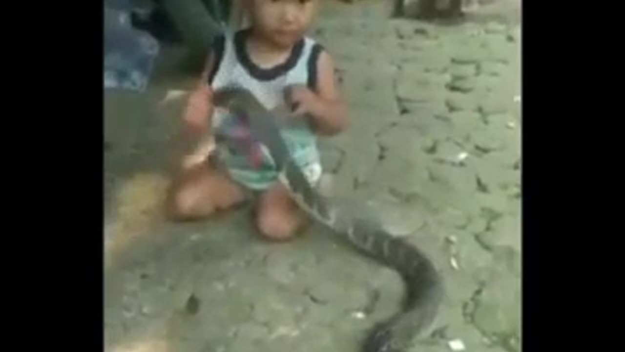 Child playing wd snake