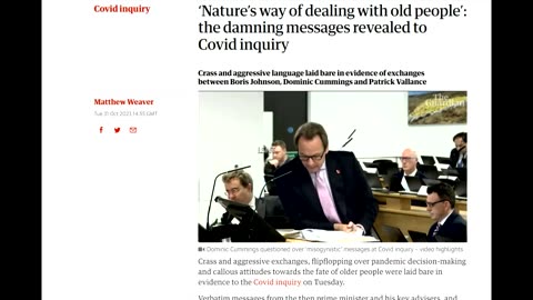 PT1: THE UK COVID INQUIRIES - NATURES WAY OF DEALING WITH OLD PEOPLE "