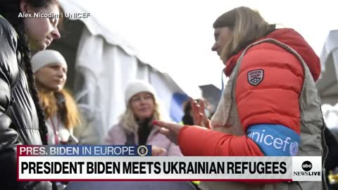 Biden meets directly with Ukrainian refugees