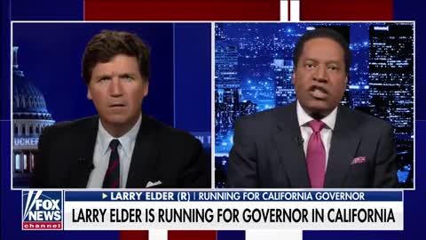 Larry Elder reacts to being banned from running for governor