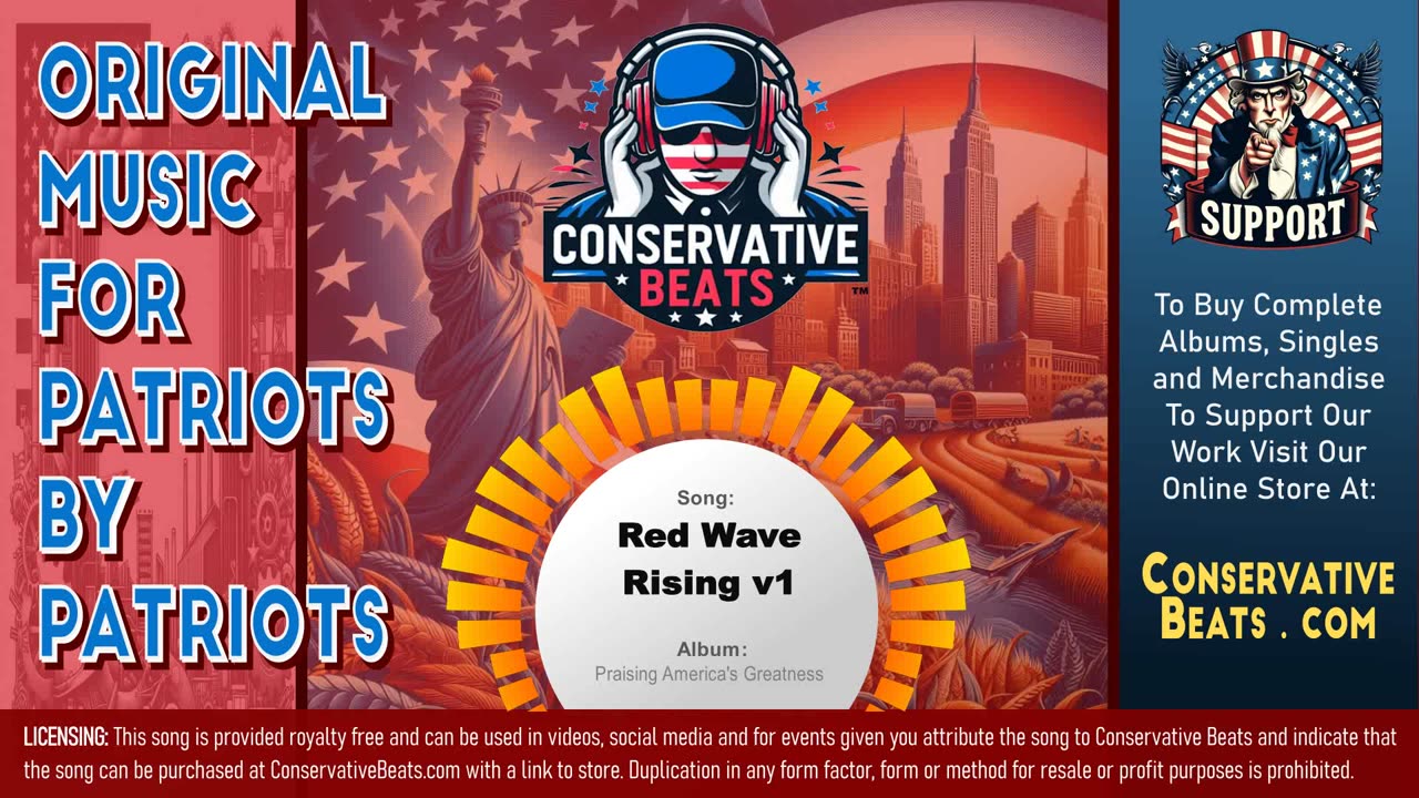 Conservative Beats - Album: Praising America's Greatness - Single: Red Wave Rising ( Version 1 )