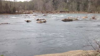 Calming Sight and sounds of late Autumn River.