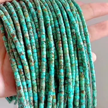 3mm Natural turquoise tube beads for making Handmade Beaded jewelry Set