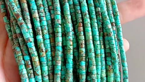 3mm Natural turquoise tube beads for making Handmade Beaded jewelry Set