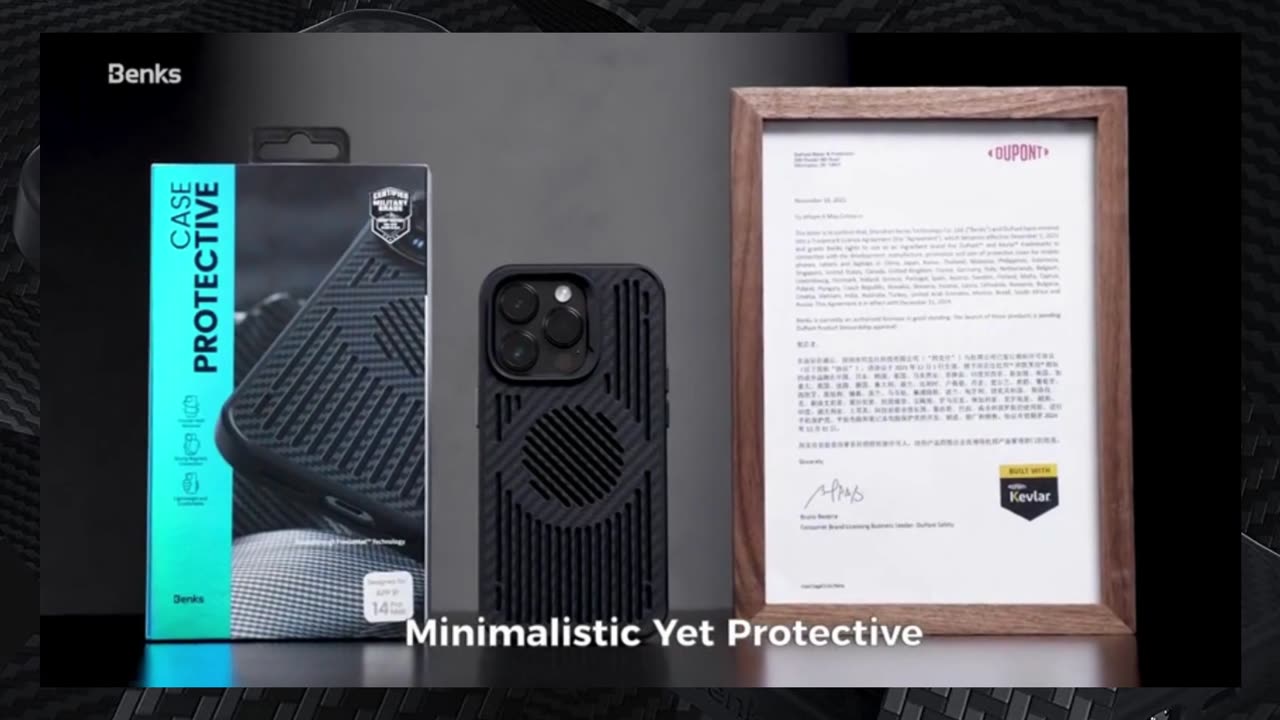 BENKS Aramid Fiber Magnetic Case: Military Drop Protection for iPhone 14 Pro Max