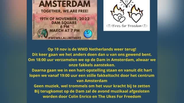 WWD Fires For Freedom 19 november 2022 De Dam Amsterdam