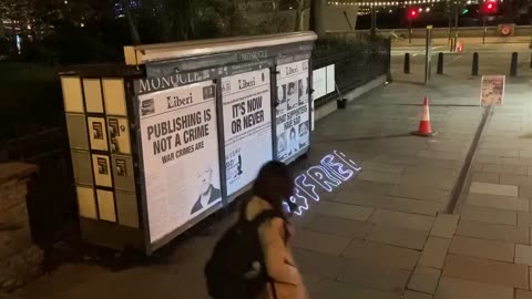 Headline News Stand in UK- Publishing Is Not A Crime- War Crimes Are