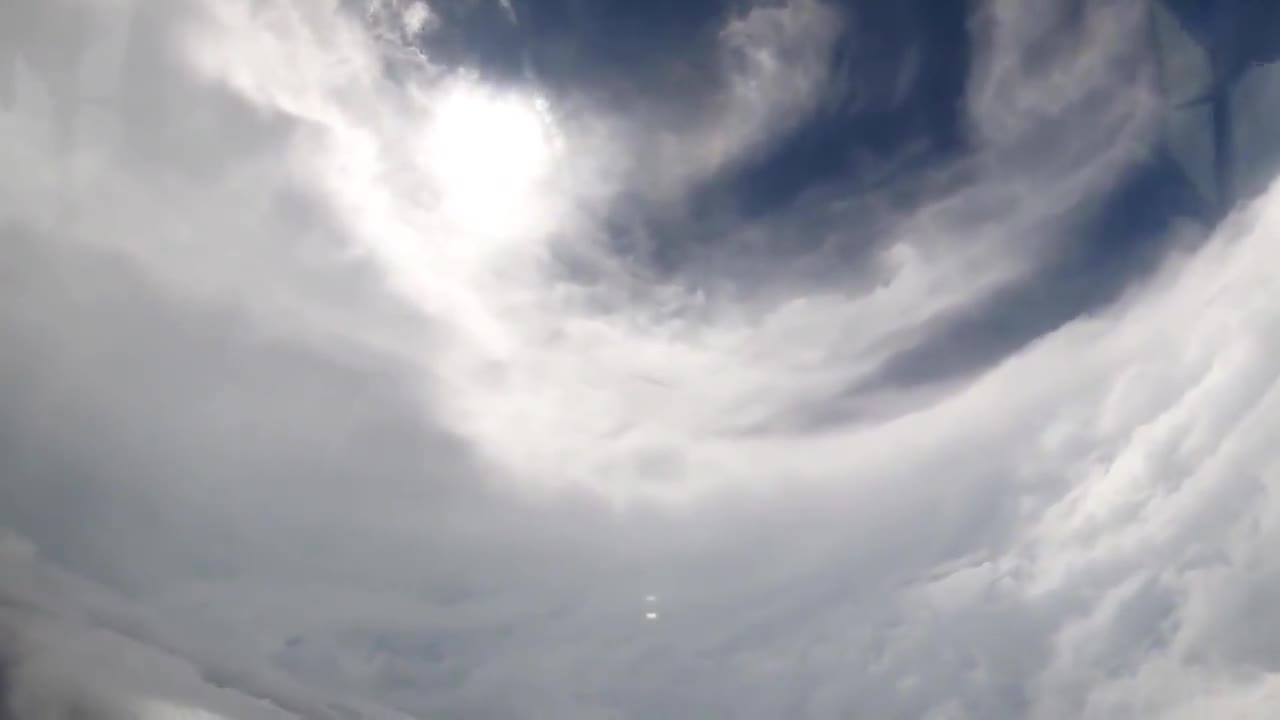 A hurricane hunter aircraft made two passes in the eye of Hurricane Ida before landfall