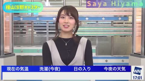 流暢な英語で挨拶する檜山沙耶キャスター