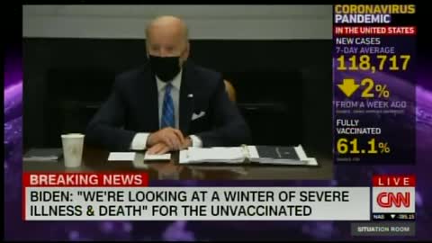 Biden declares winter of severe illness & death for unvaccinated.