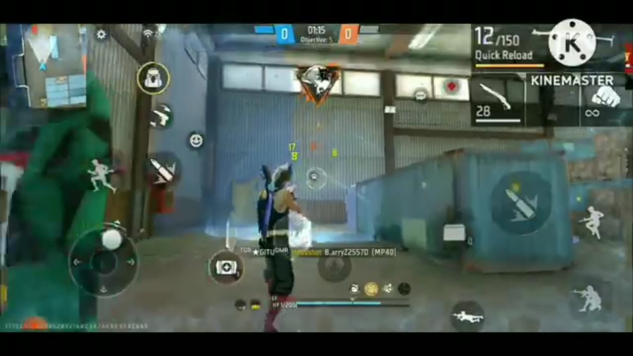 Free Fire max game play in trening ground only onetap hadeshot