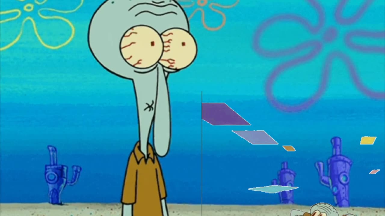 Squidward Is Playing With Tiles While Squidward Freaks Out About Tonight