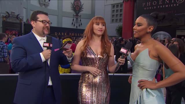 Alexandra Shipp on Storm & strong female Super Heroes LIVE from the X-Men Dark Phoenix Premiere