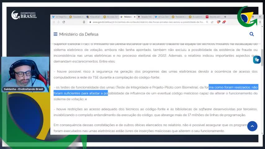 CLIMA TENSO EM BRASÍLIA - MINISTÉRIO DA DEFESA REBATE NOTA - by Saldanha - Endireitando Brasil