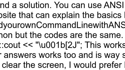 C Clear the screen in Replit