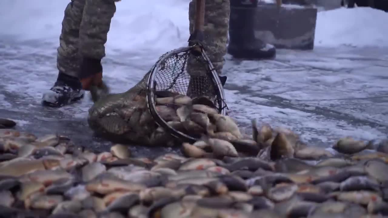 Traditional Yakutian Ice Fishing "Munkha"