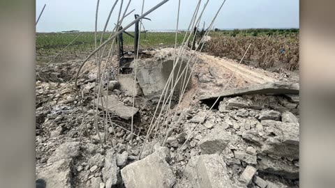 Bridge and water canal destroyed in Lebanon after Israeli strike