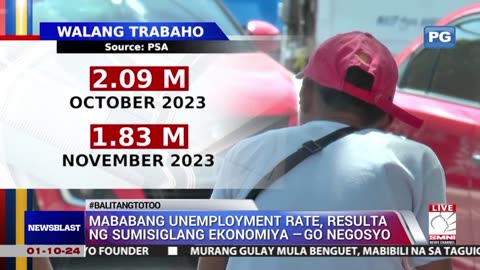 Mababang unemployment rate, resulta ng sumisiglang ekonomiya −Go Negosyo